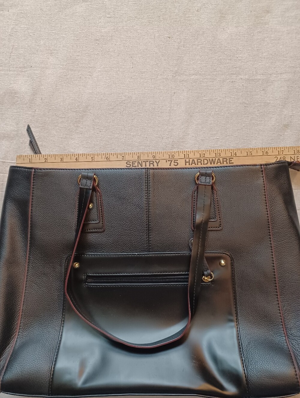 Emma Fox Black Leather Shoulder Bag - Picture 12 of 16
